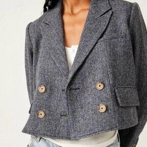 Free People Double-Breasted Blazer